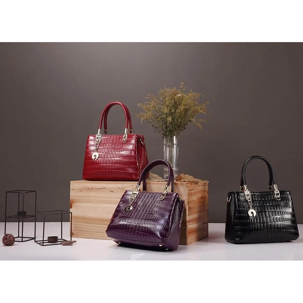 <bold>Top-Handle / Crossbody Bag <br>Genuine-Leather