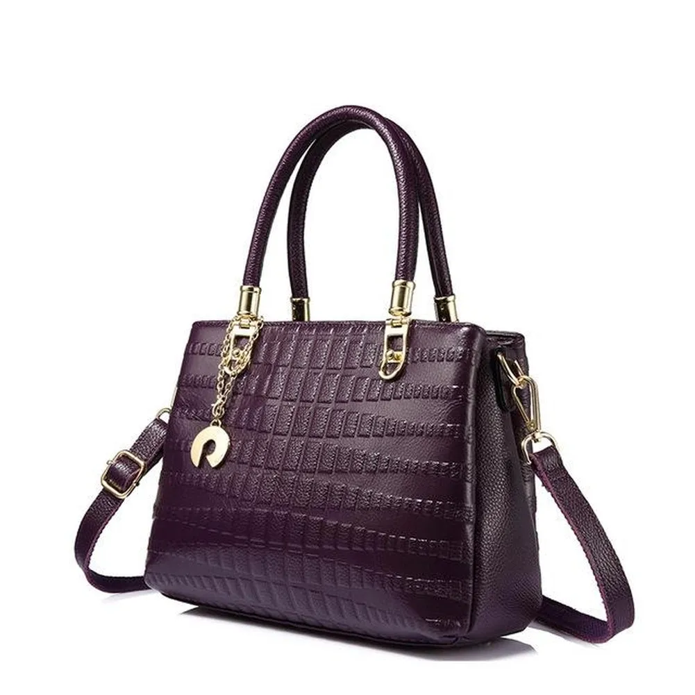 <bold>Top-Handle / Crossbody Bag <br>Genuine-Leather