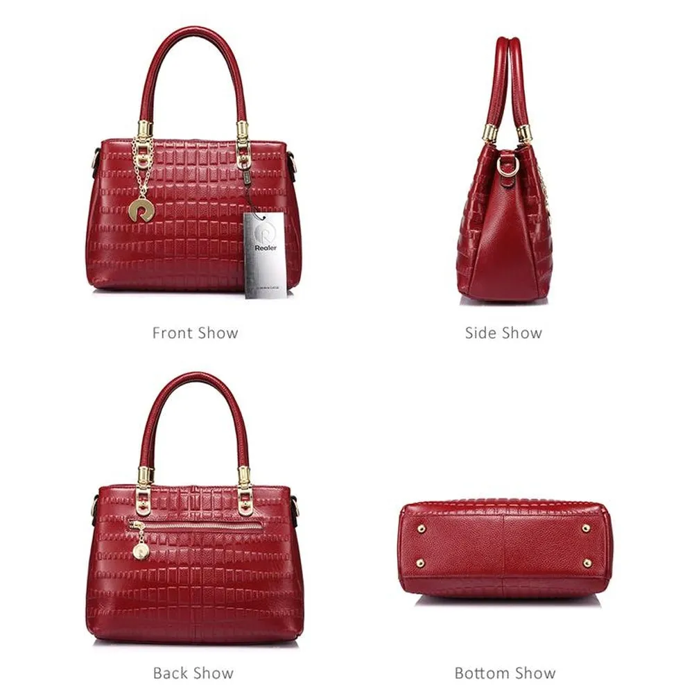 <bold>Top-Handle / Crossbody Bag <br>Genuine-Leather