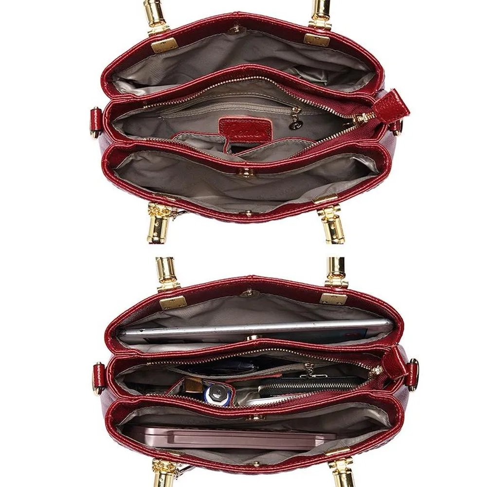 <bold>Top-Handle / Crossbody Bag <br>Genuine-Leather