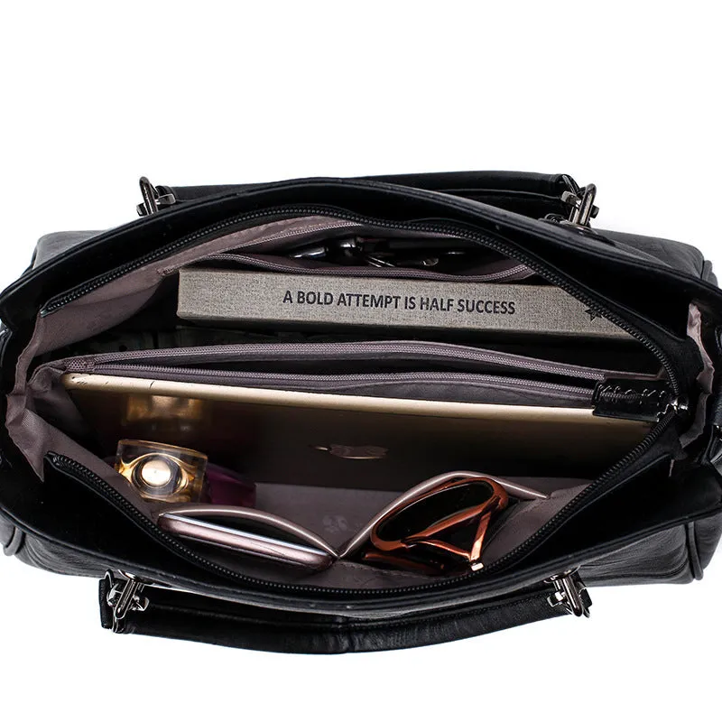 <bold>Tote  / Crossbody Bag <br>Genuine-Leather