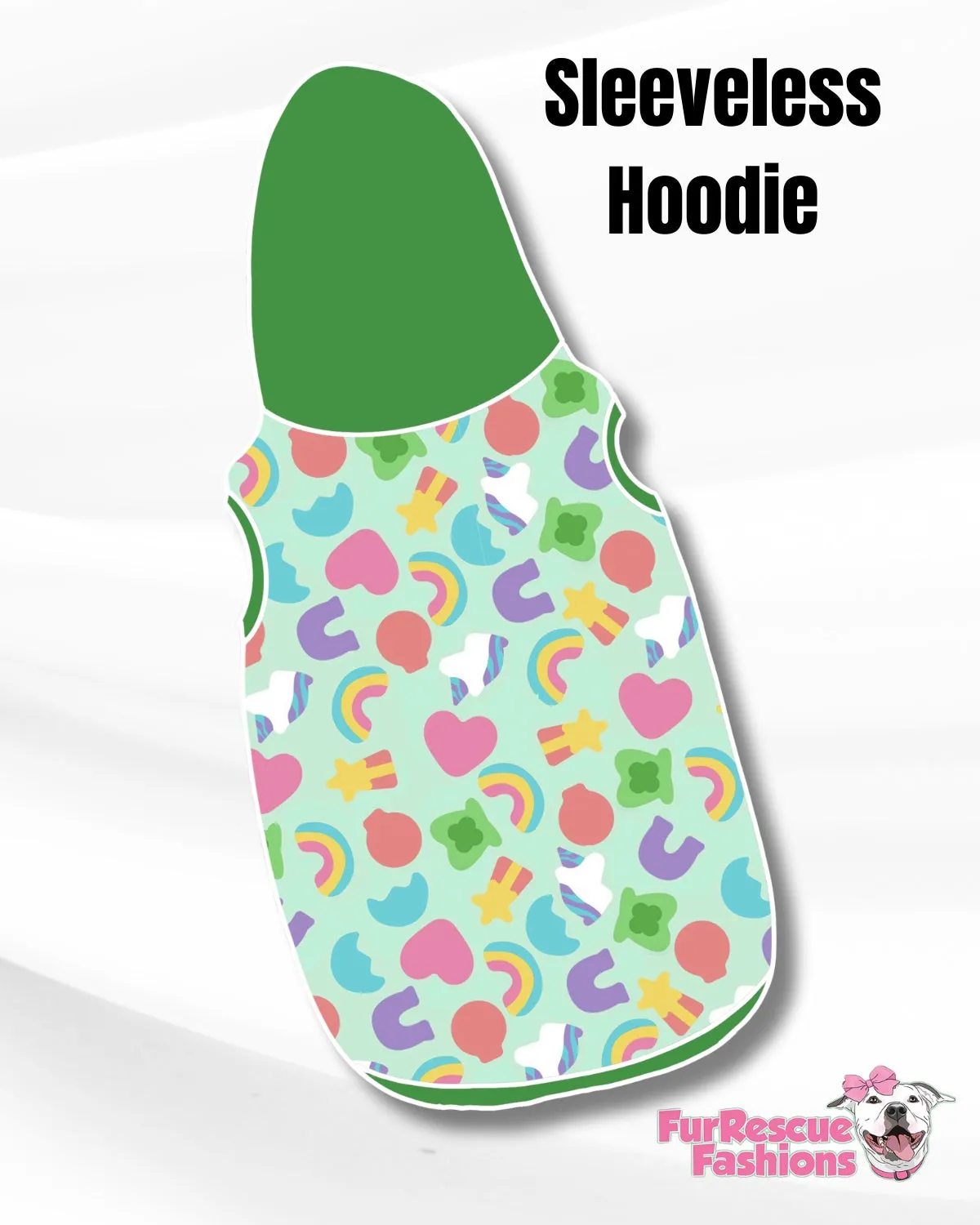 Lucky Charms - Dog Pajama with Green Neck & Trim/Sleeves