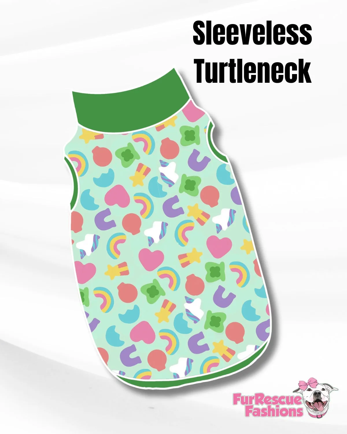 Lucky Charms - Dog Pajama with Green Neck & Trim/Sleeves
