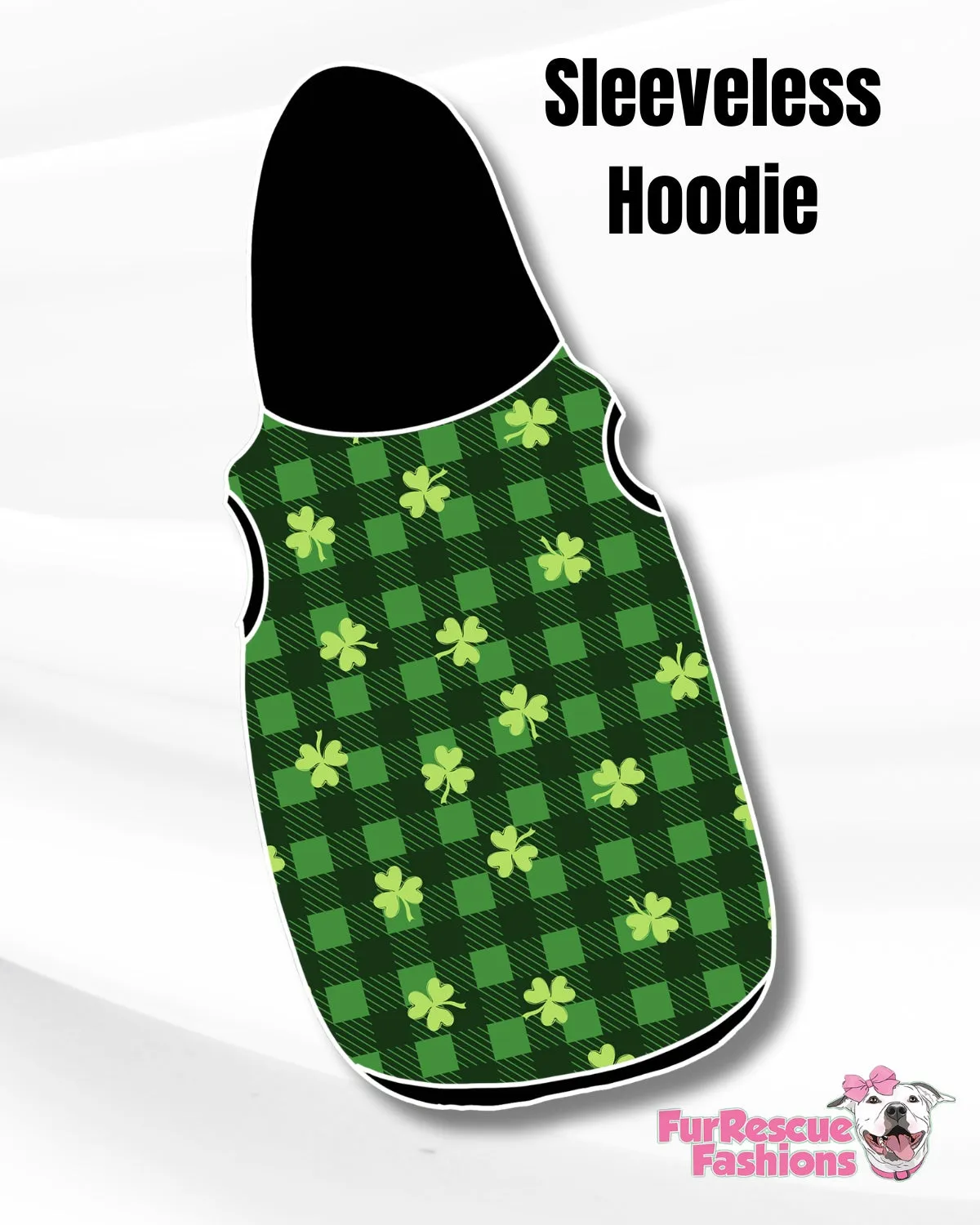 Lucky Plaid - Dog Pajama with Black Neck & Trim/Sleeves