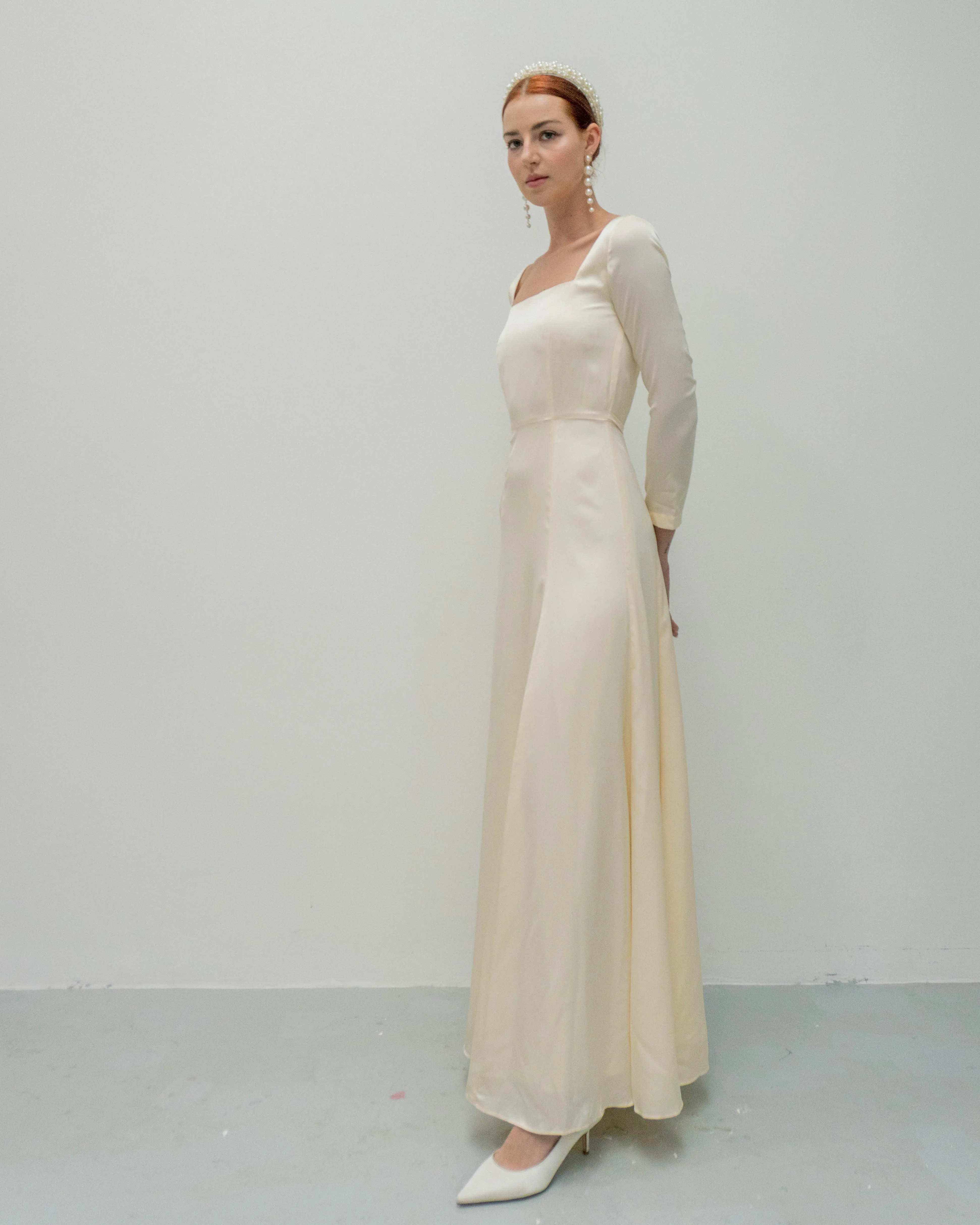 Lyanna Square Neck Floor Length Dress