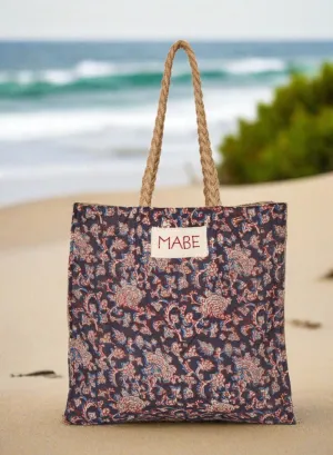 M.A.B.E  - Block-print & Jute Tote
