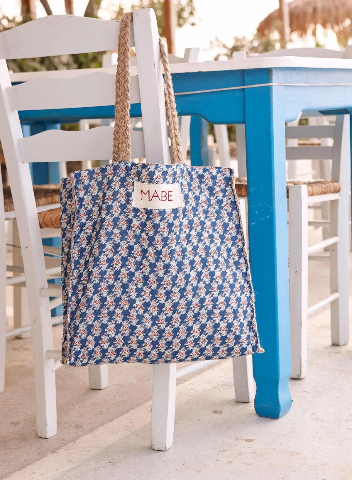 M.A.B.E  - Block-print & Jute Tote