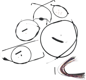 Magnum 486291 Black Vinyl XR Handlebar Installation Kit with Black Fittings for 12-14in. Ape