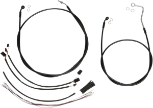 Magnum 486351 Black Vinyl XR Handlebar Installation Kit with Black Fittings for 12-14in. Ape