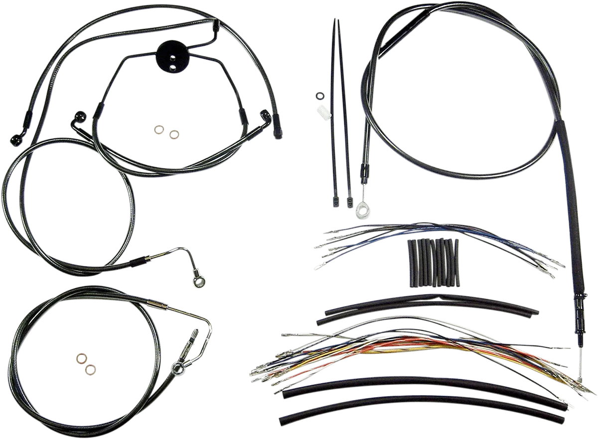 Magnum 487322 Black Pearl Handlebar Installation Kit for 15-17in. Ape