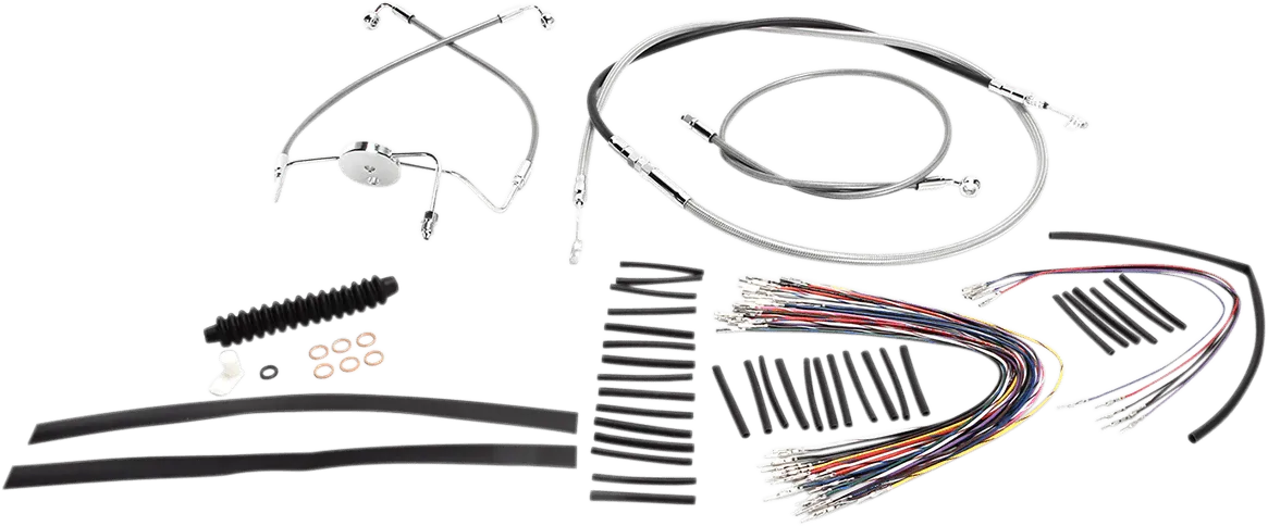 Magnum 589302 Stainless Steel XR Handlebar Installation Kit for 15-17in. Ape