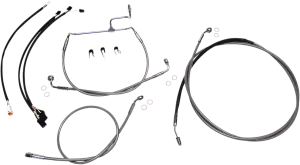 Magnum 589831 Stainless Steel Handlebar Installation Kit with Chrome Fittings for 12-14in. Ape
