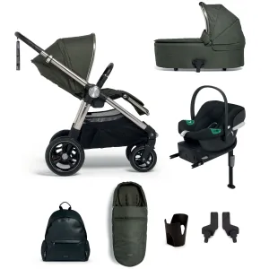 Mamas & Papas Ocarro 8 Piece Aton B2 Travel System - Hunter Green