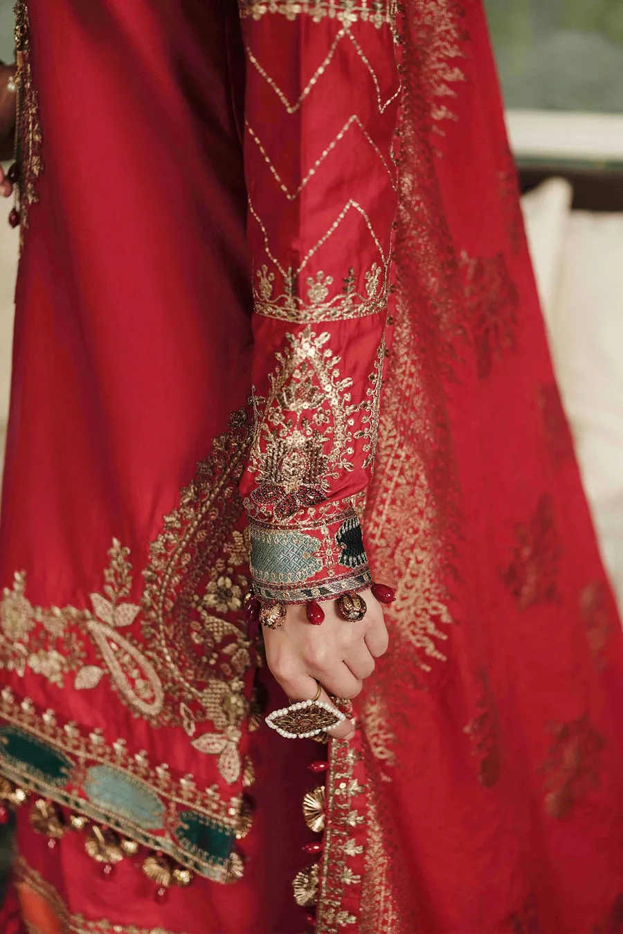 MARIA B | SATEEN COLLECTION 2023 | Ruby Red CST-602
