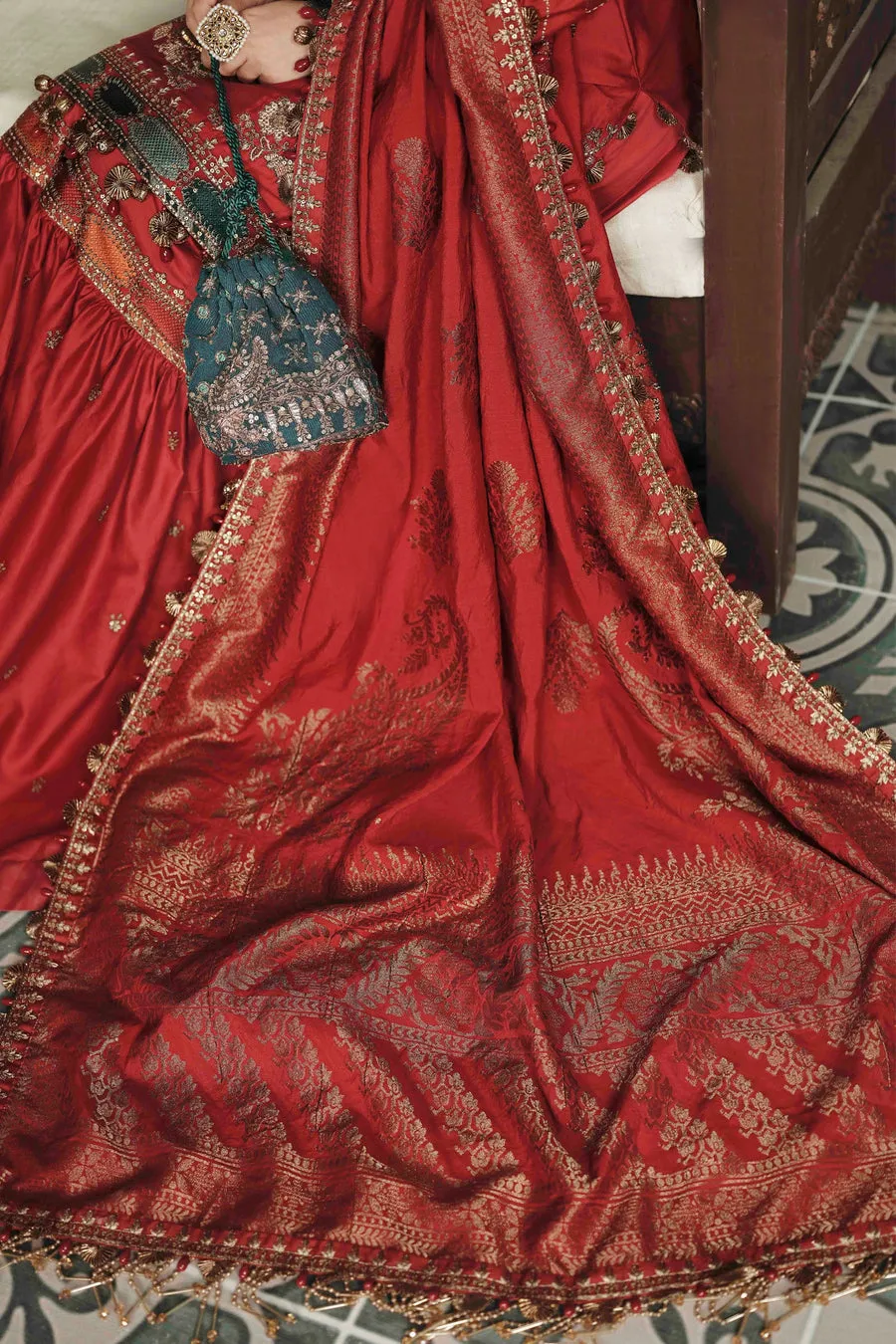 MARIA B | SATEEN COLLECTION 2023 | Ruby Red CST-602