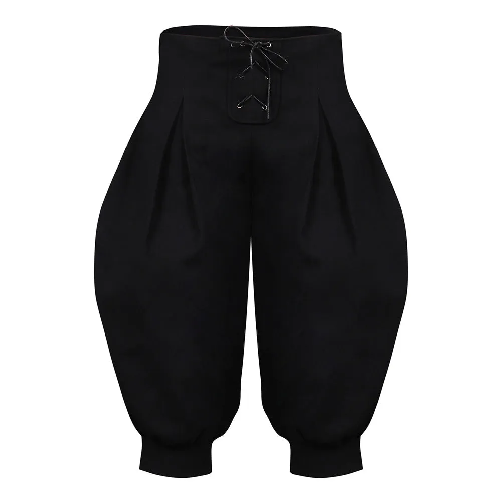 Medieval Renaissance Viking Cosplay Pants Harem Cropped Trousers Halloween Carnival Suit