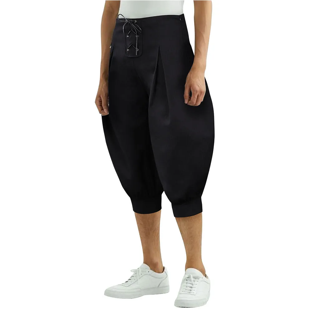 Medieval Renaissance Viking Cosplay Pants Harem Cropped Trousers Halloween Carnival Suit