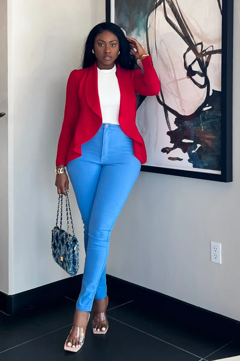 MEET AND GREET BLAZER (RED) | TOP