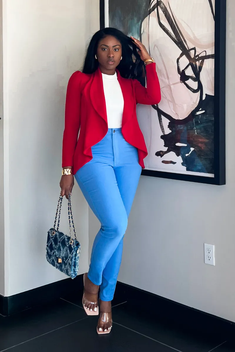 MEET AND GREET BLAZER (RED) | TOP