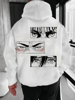 Men's Stylish Comic Print Hoodie