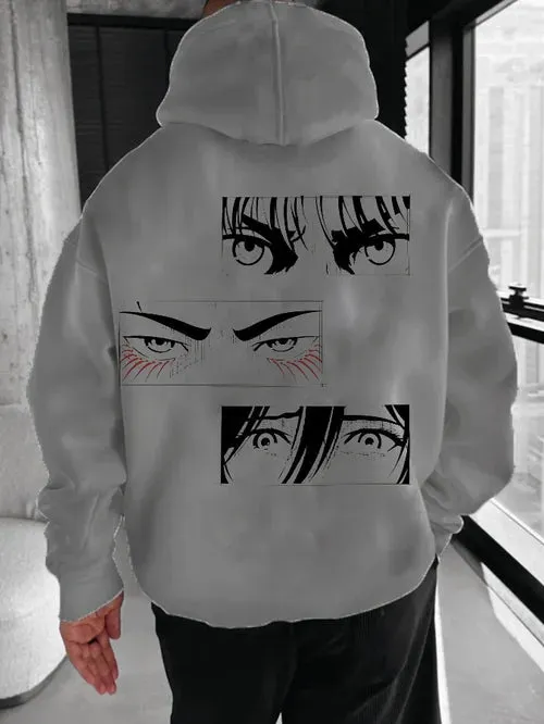 Men's Stylish Comic Print Hoodie