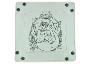 Merman dice tray in sea foam green.
