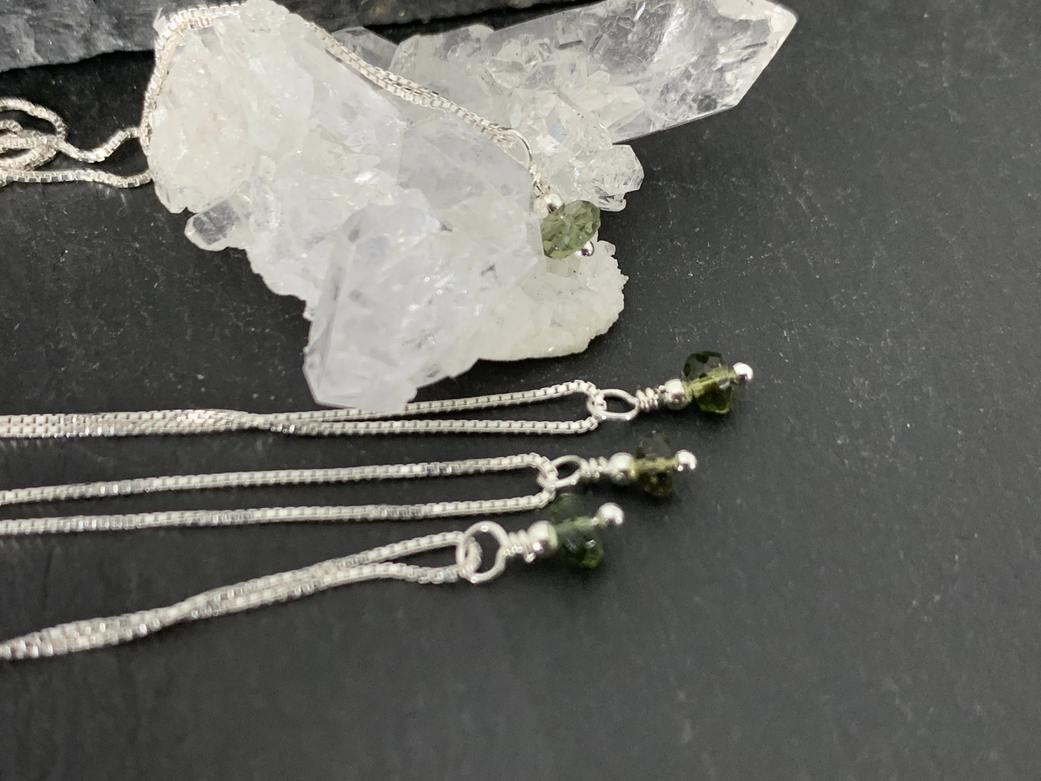 Minimalist Moldavite Pendant