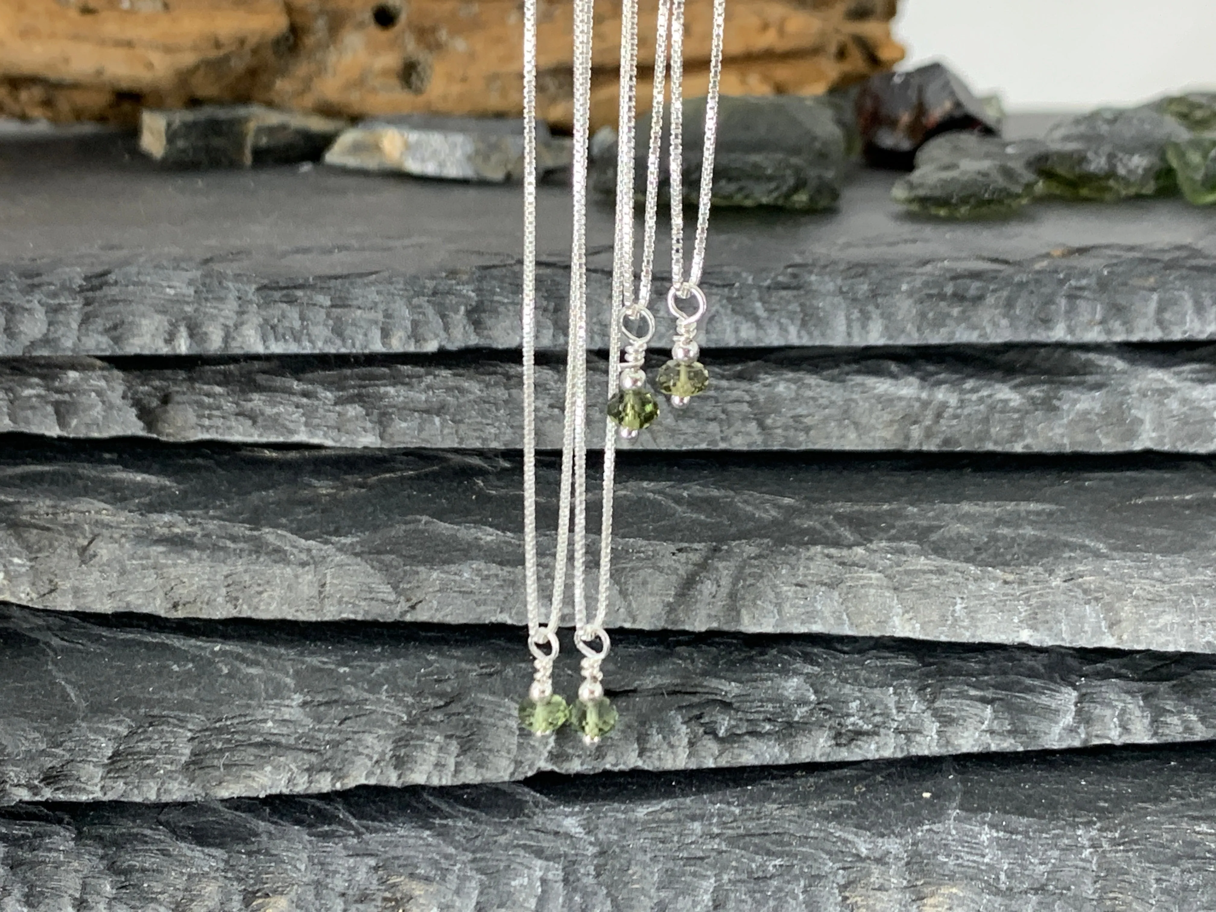 Minimalist Moldavite Pendant