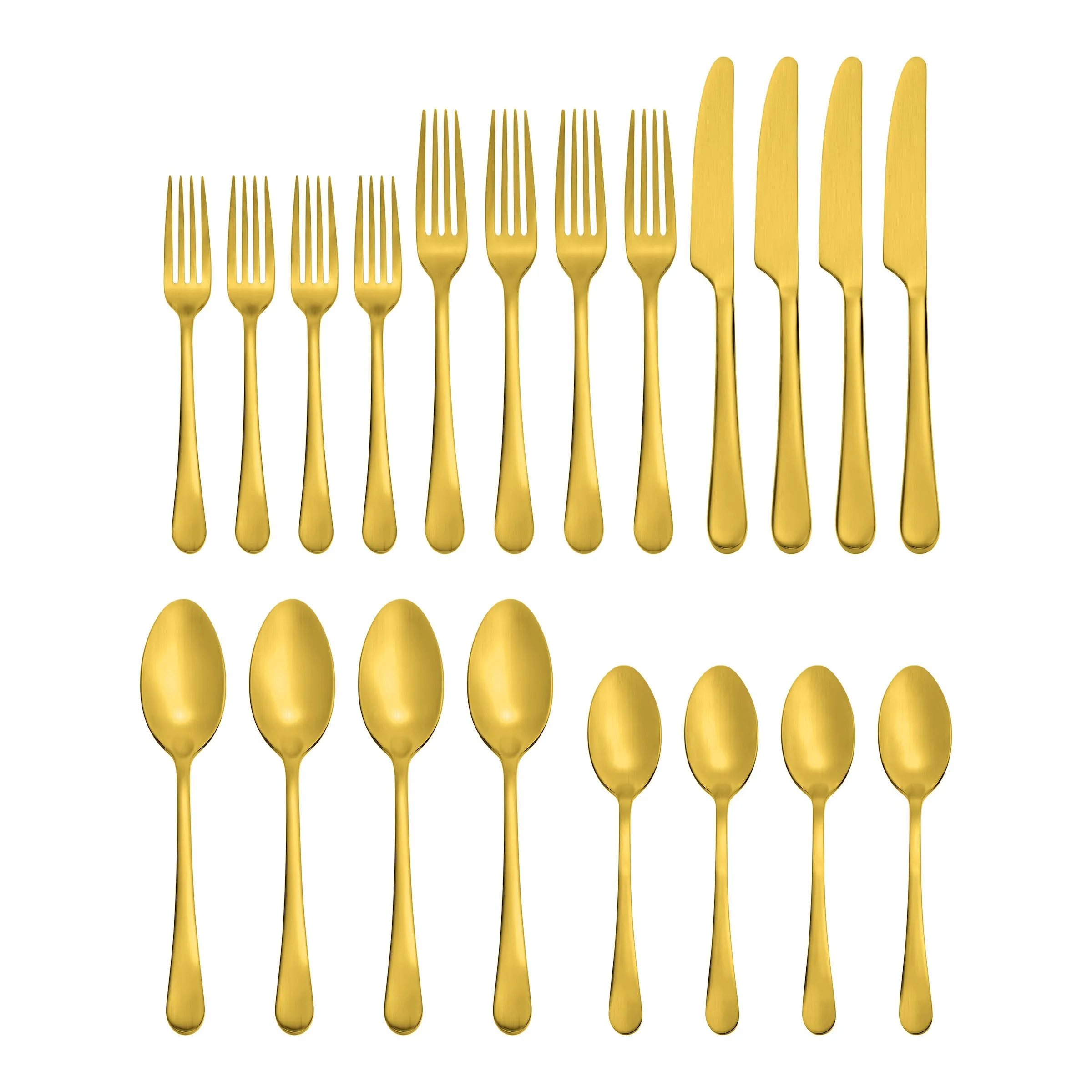Mirabella Satin Gold Titanium 20 Piece Set