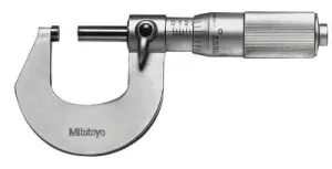 Mitutoyo Series 101 Mechanical Micrometers, 1 in-2 in, .0001 in, Friction Thimble, 101-118