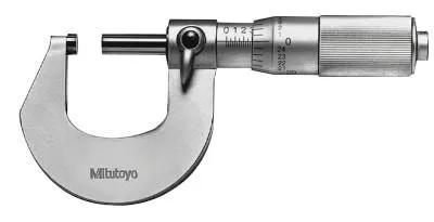 Mitutoyo Series 101 Mechanical Micrometers, 1 in-2 in, .0001 in, Friction Thimble, 101-118
