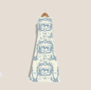 MME. "TOILE" Garden Dress - CORNFLOWER