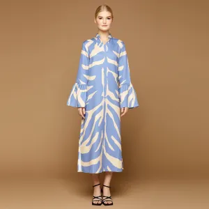 MME. "ZEBRA"  PALM BEACH Dress - BLUE