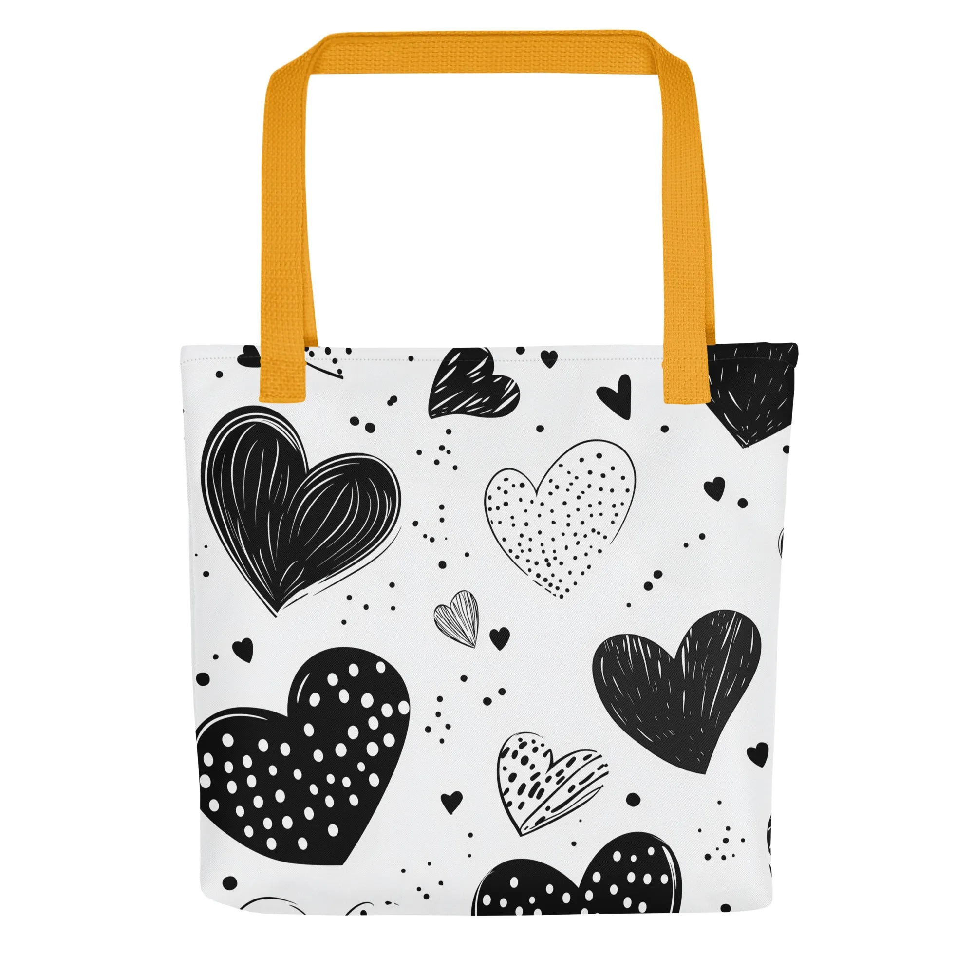Monochrome Hearts - Tote Bag