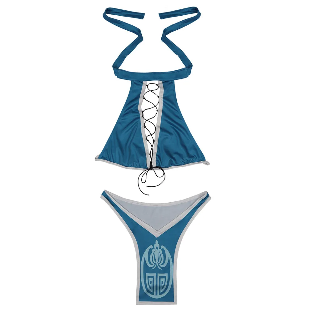 Mortal Kombat Kitada Bikini Swimsuit Cosplay Costume Sexy Swimwear Outfits Halloween Carnival Suit cossky®