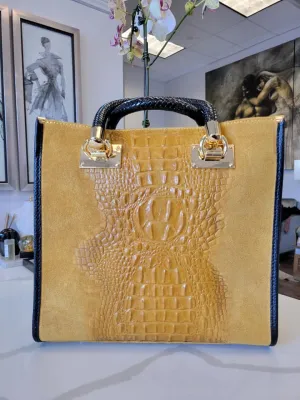MUSTARD LEATHER HANDBAG