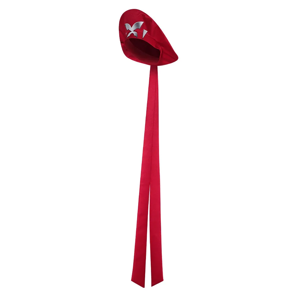 Mv Rivals Psylocke Cosplay Red Hat Adult Woman Halloween Carnival Accessories