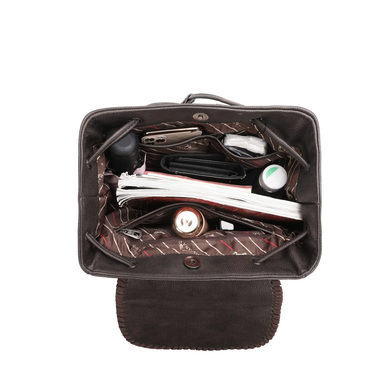 MW1173-9110 Montana West Tooled Collection Backpack - Leopard