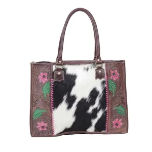 Myra Bag Begonias Hand-Tooled Bag