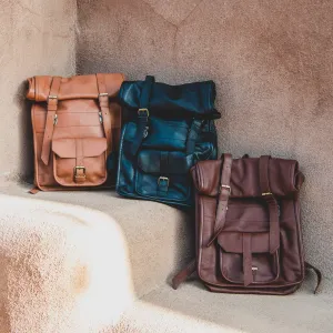 Mystery Leather Rolltop Backpack