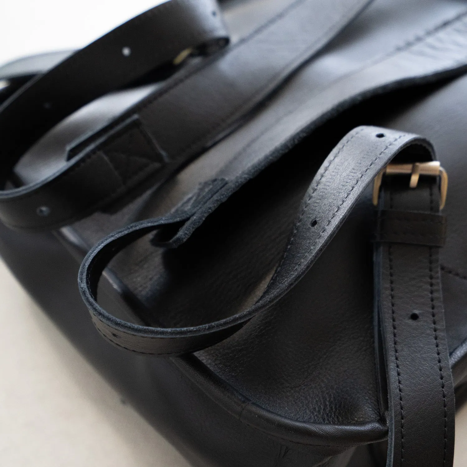 Mystery Leather Rolltop Backpack