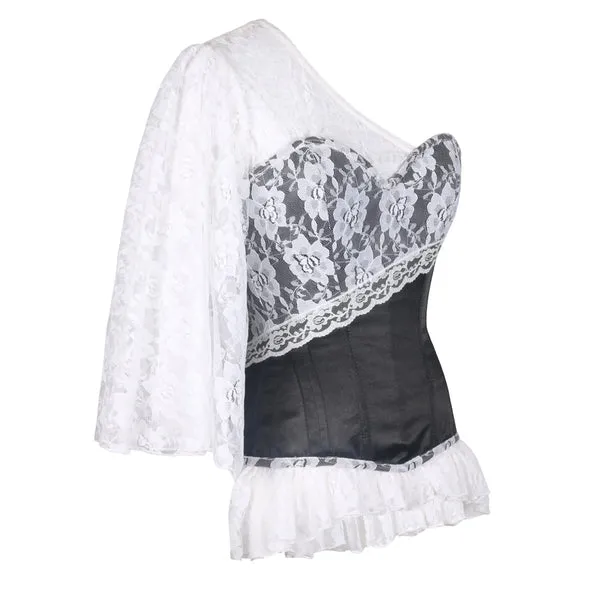 Nakima Laced Cloud Black Overbust Corset