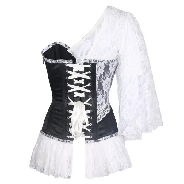 Nakima Laced Cloud Black Overbust Corset