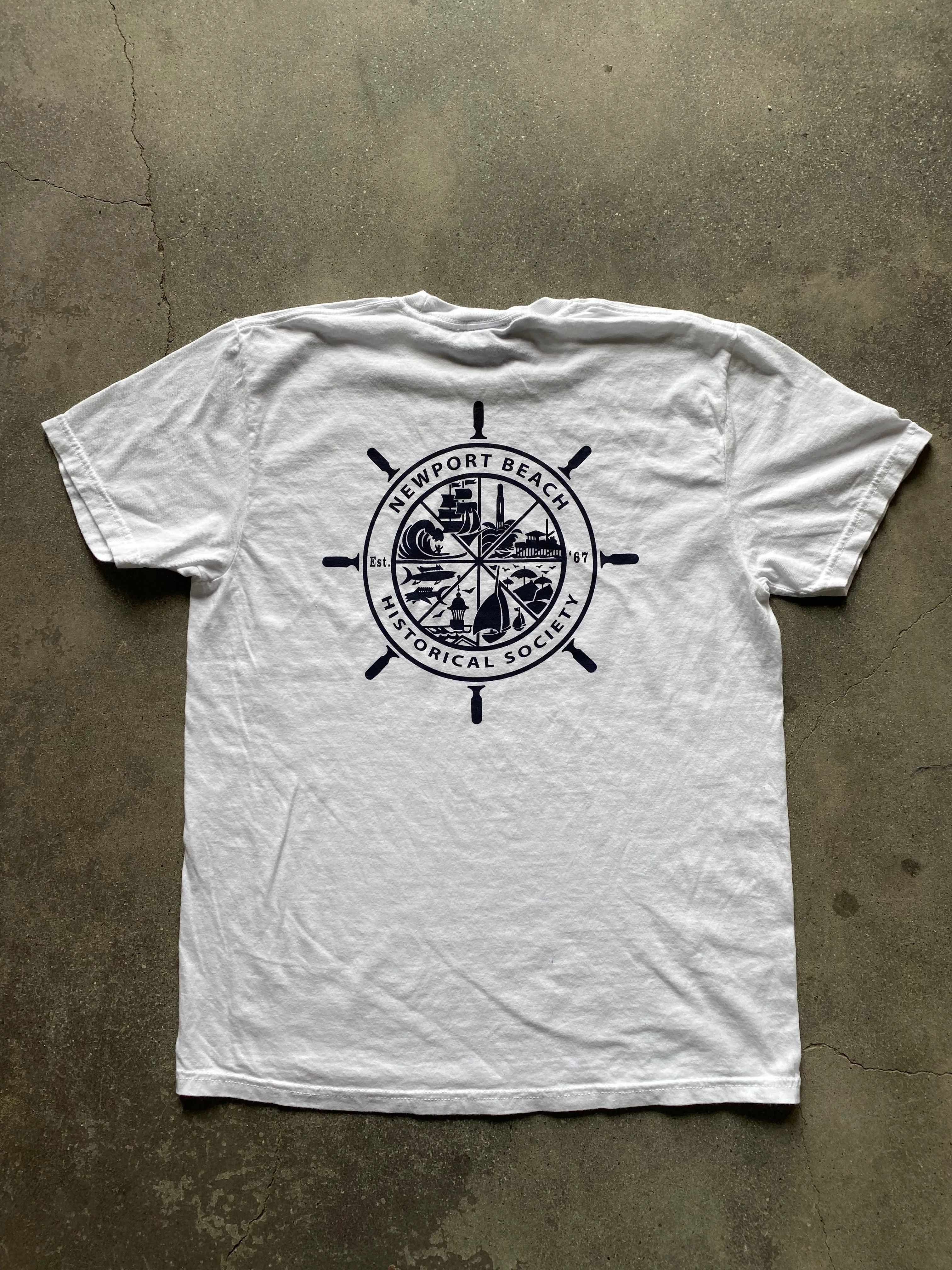 Newport Beach Historical Society Short Sleeve T-Shirt WHITE