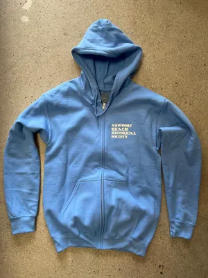 Newport Beach Historical Society Zip Fleece LIGHT BLUE