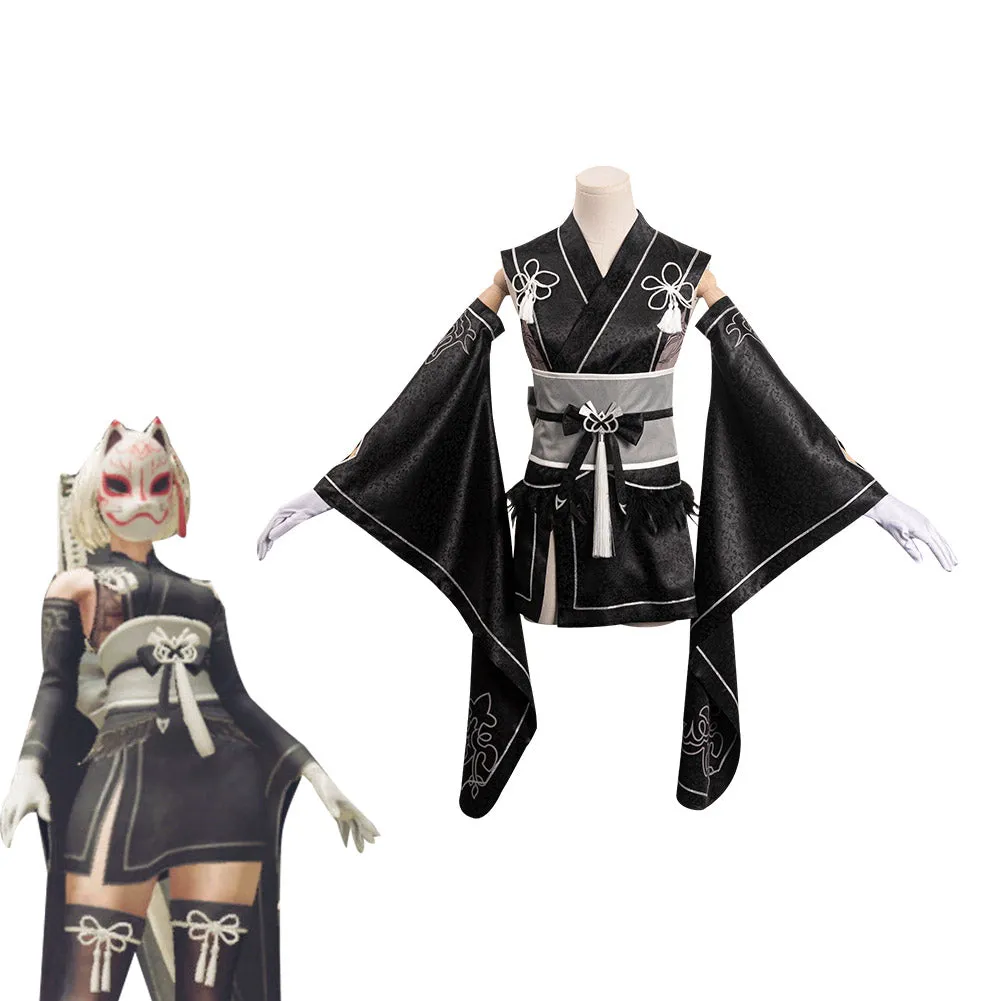 NieR:Automata - 2B Kimono  Cosplay Costume Outfits Halloween Carnival Party Suit