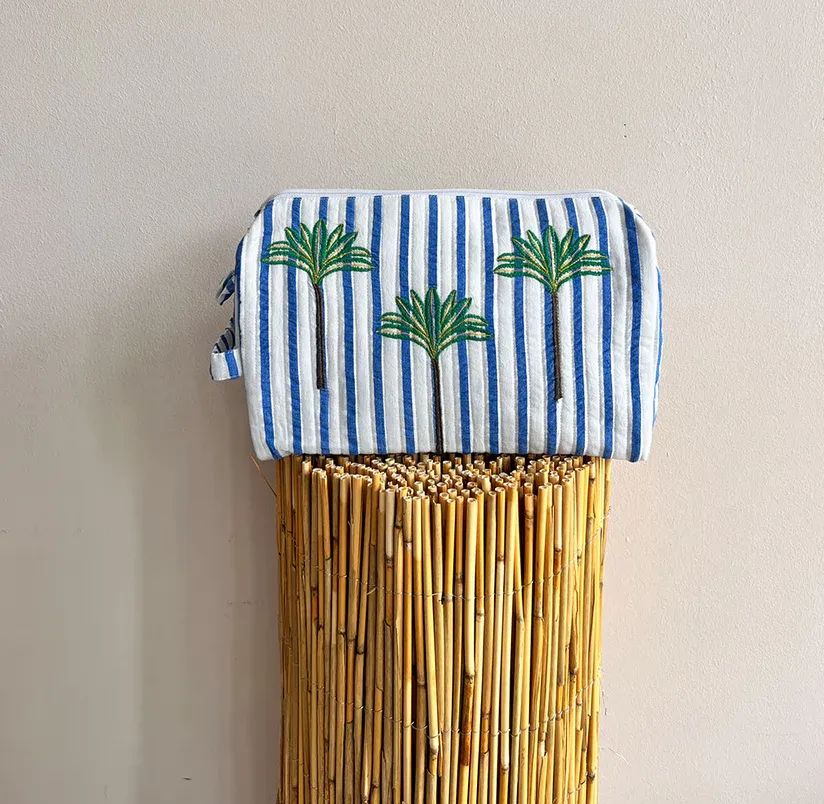 NM - Wash Bag | Blue Palm