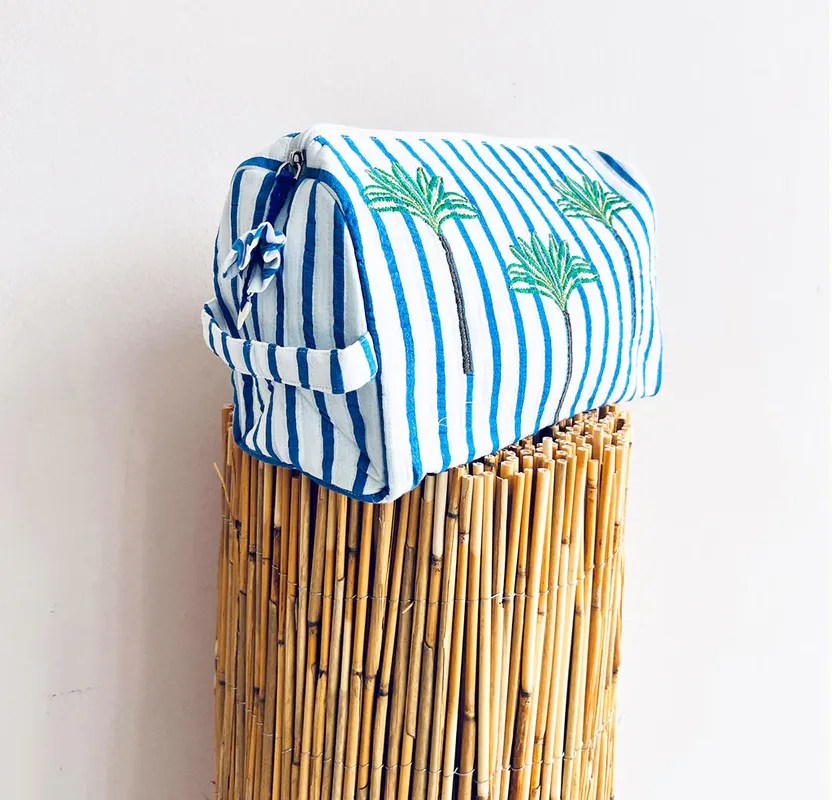 NM - Wash Bag | Blue Palm