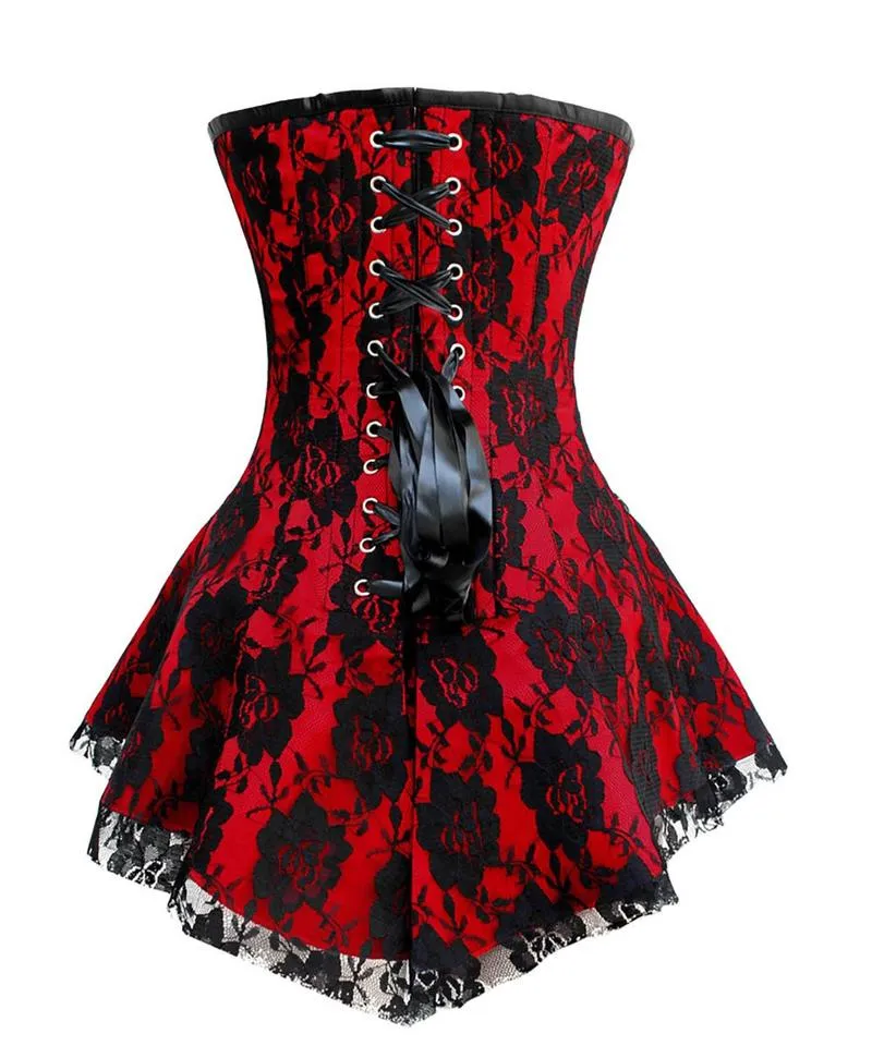Nyah Gothic Net Overlay Corset Dress
