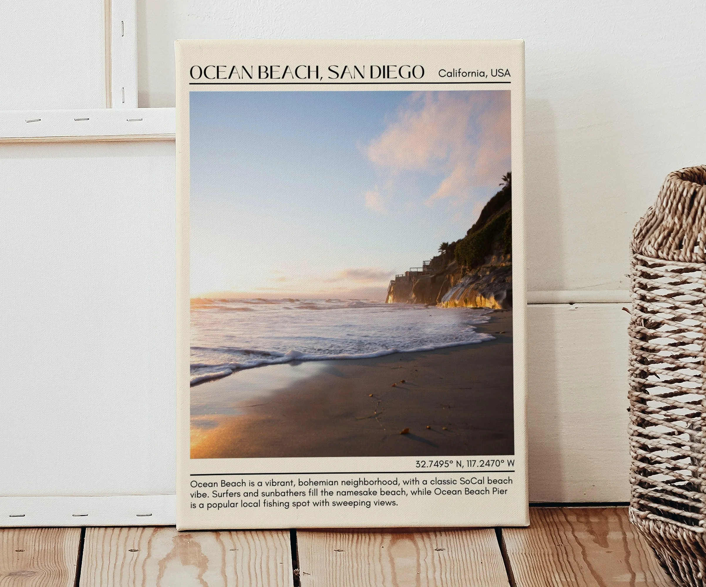 Ocean Beach San Diego Wall Art Canvas, USA